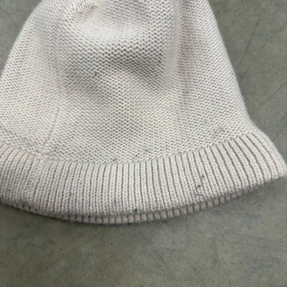 Lululemon 100% Merino Wool White Knit Beanie Hat Pom Pom - Picture 5 of 6